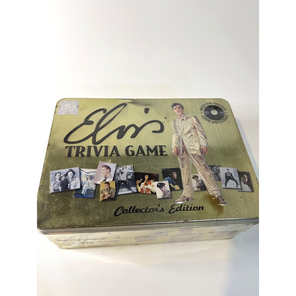 Elvis Presley Trivia Game Collector's Edition Gold Tin Sealed 1000 Questions